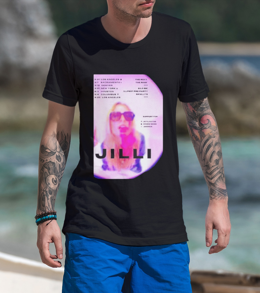 Jilli Winter Tour 2026 Dates Los Angeles Sacramento Denver New York Houston Columbus The Roxy The Mint Slo Brew Skully's Illfest T-Shirt