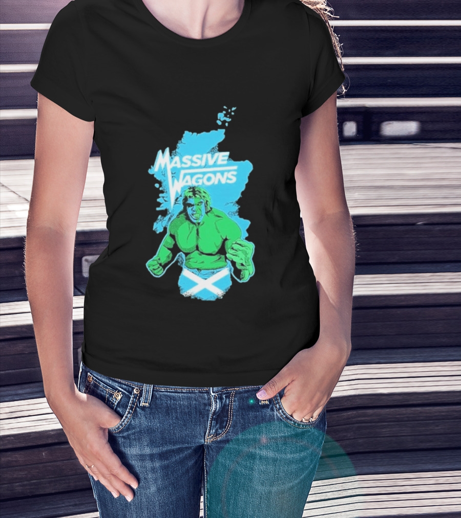 Massive Wagons Hulk Scotland With Map T-Shirt
