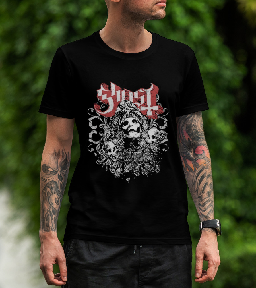 Ghost Papa Emeritus Skull Faces T-Shirt