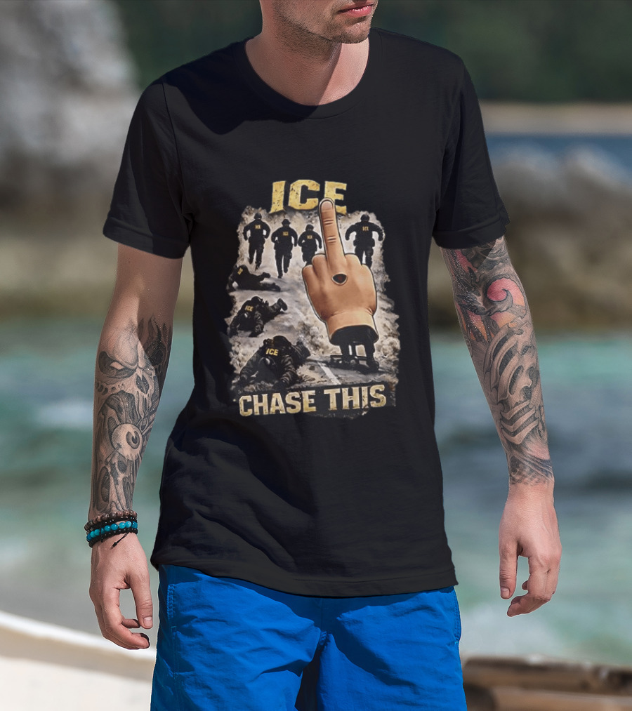 ICE Chase This Viral Foam Finger Protest T-Shirt