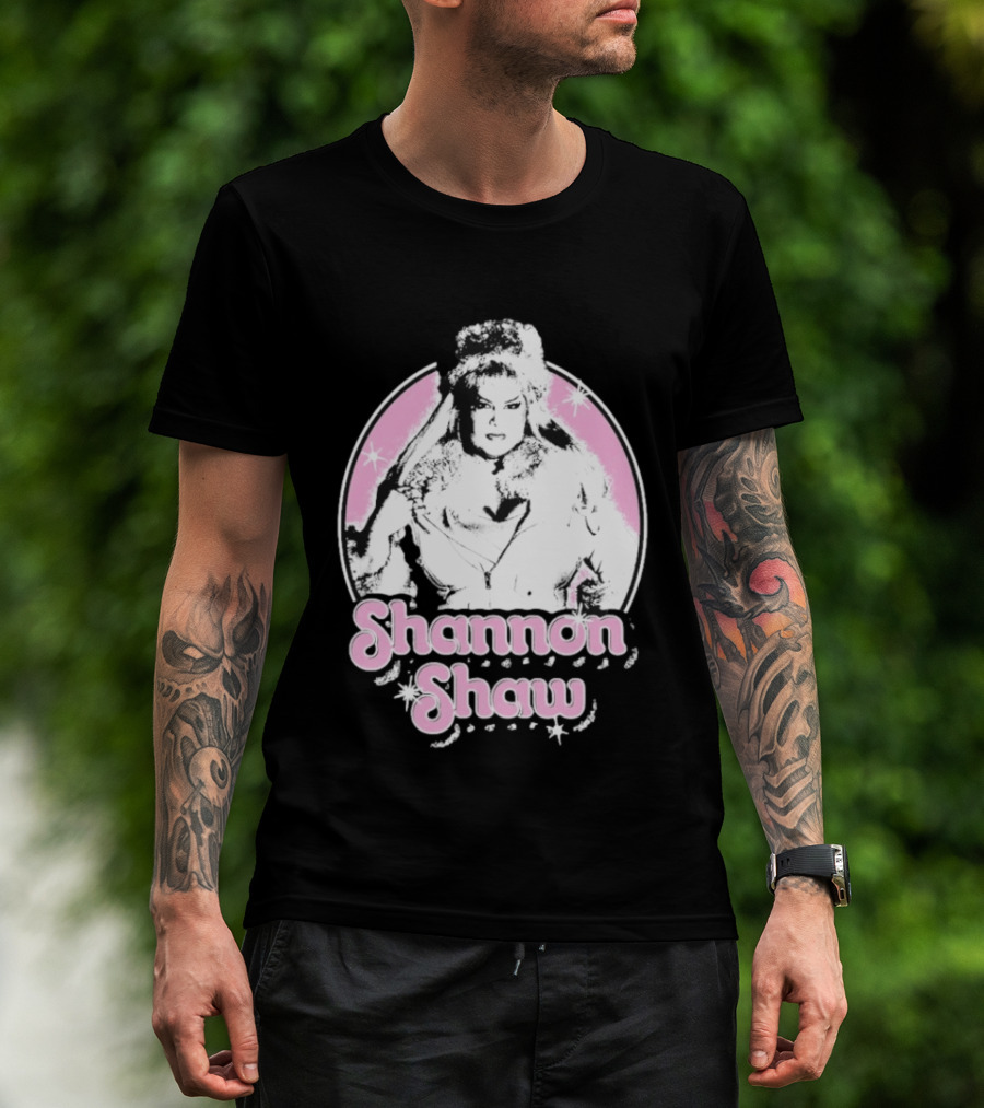Shannon Shaw Fur Coat Glamour Pink Starry T-Shirt