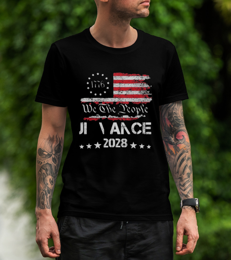 JD Vance 2028 We The People 1776 US Flag Election 48 Stars T-Shirt