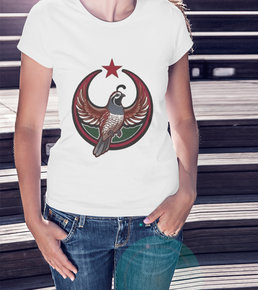 California Quail Rebel Crescent Star T-Shirt