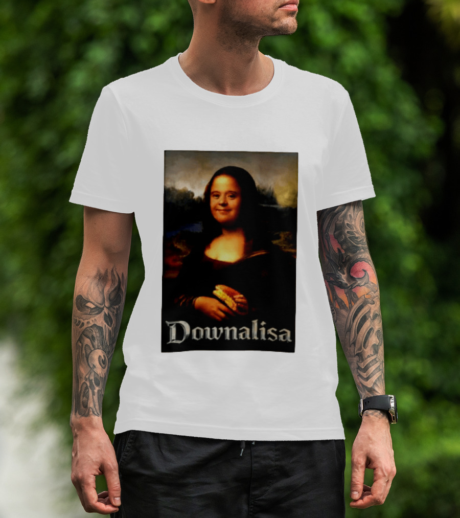Downalisa Mona Lisa Parody Featuring T-Shirt