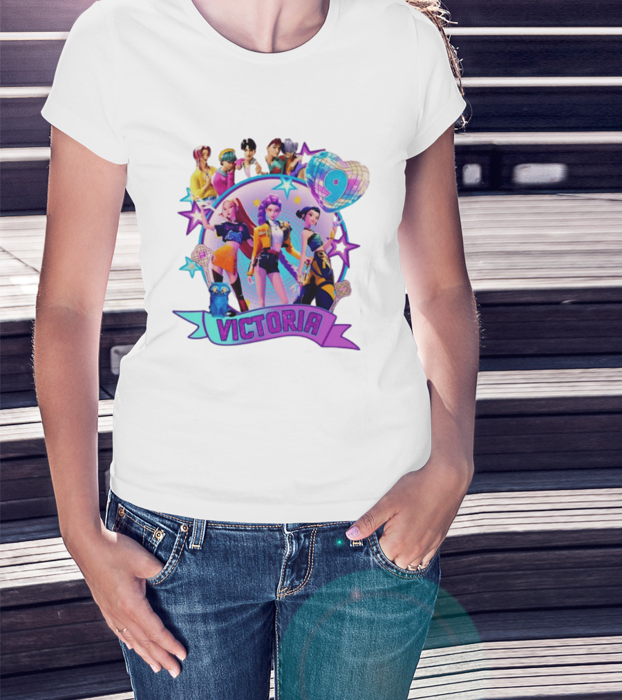 Victoria Huntrix Kpop Birthday Celebration Star Characters T-Shirt