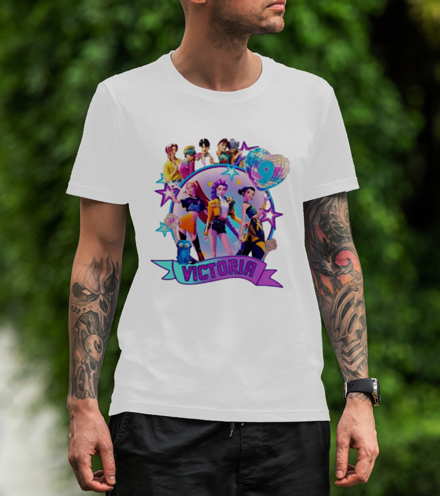 Victoria Huntrix Kpop Birthday Celebration Star Characters T-Shirt