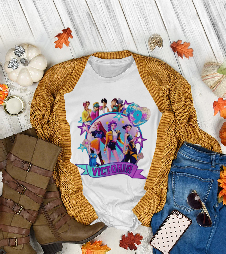Victoria Huntrix Kpop Birthday Celebration Star Characters T-Shirt