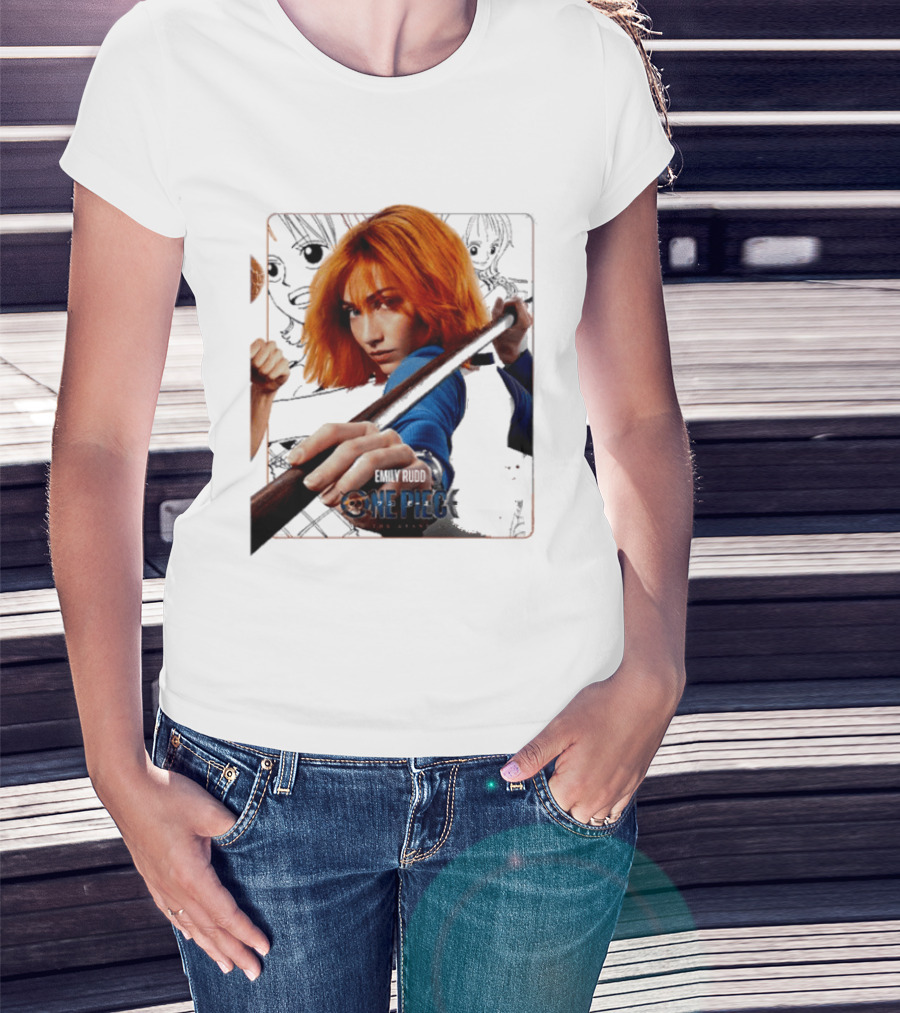 One Piece Live Action Emily Rudd As Nami Grand Line Adventure T-Shirt