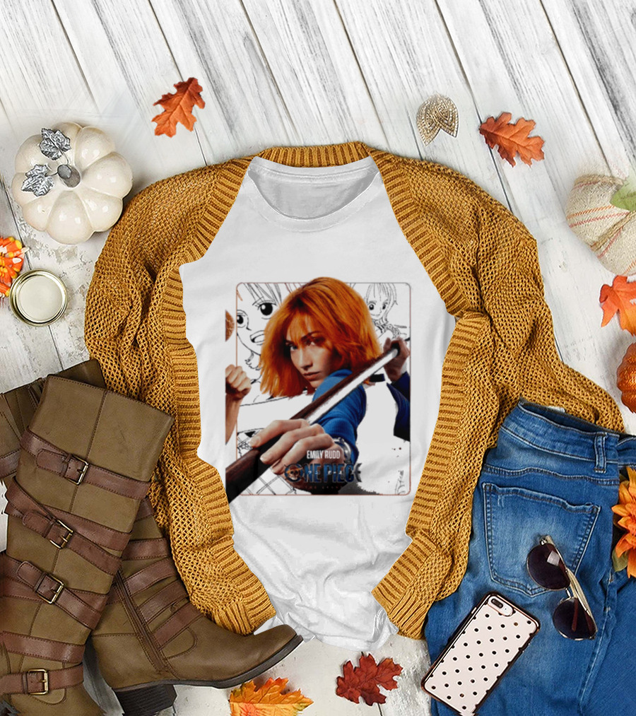 One Piece Live Action Emily Rudd as Nami Grand Line Adventure T-Shirt