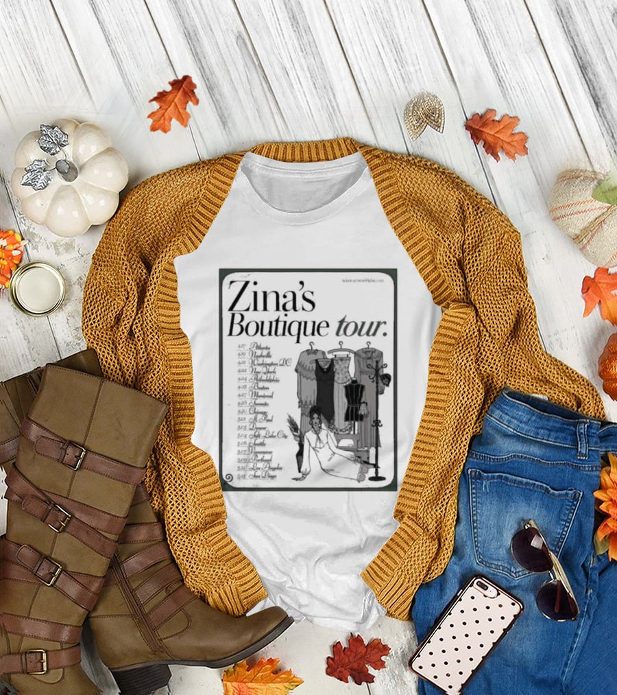 Zina's Boutique Tour Dates 2026 Fashion Collection T-Shirt