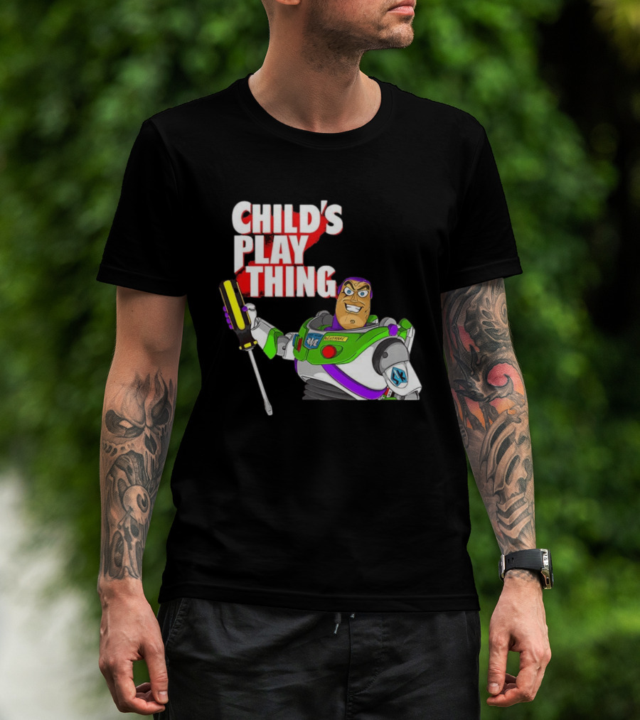 Child's Play Thing Buzz Lightyear Horror Crossover Toy Story T-Shirt