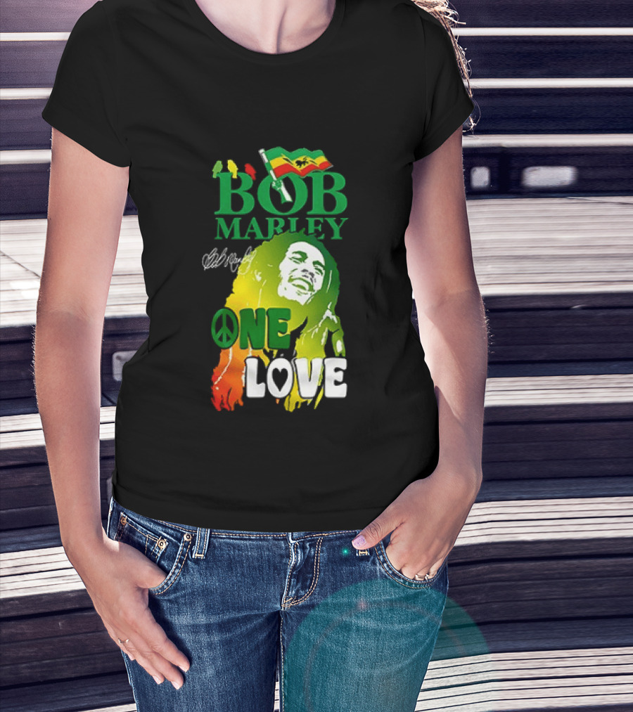 Kansas City Chiefs Bob Marley One Love Peace T-Shirt