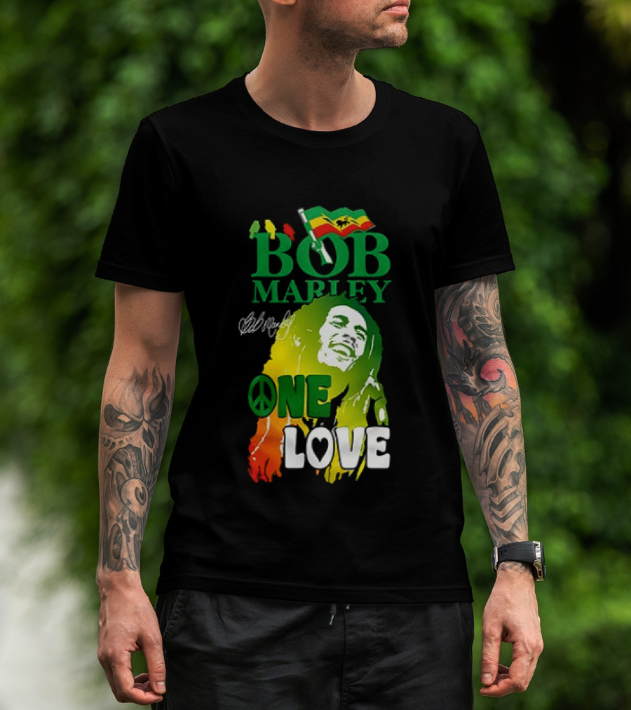 Kansas City Chiefs Bob Marley One Love Peace T-Shirt