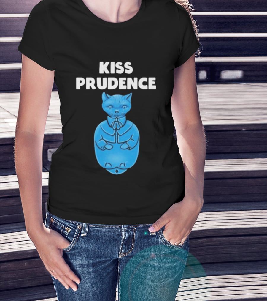 Kiss Prudence Happytoast Cat Blue T-Shirt