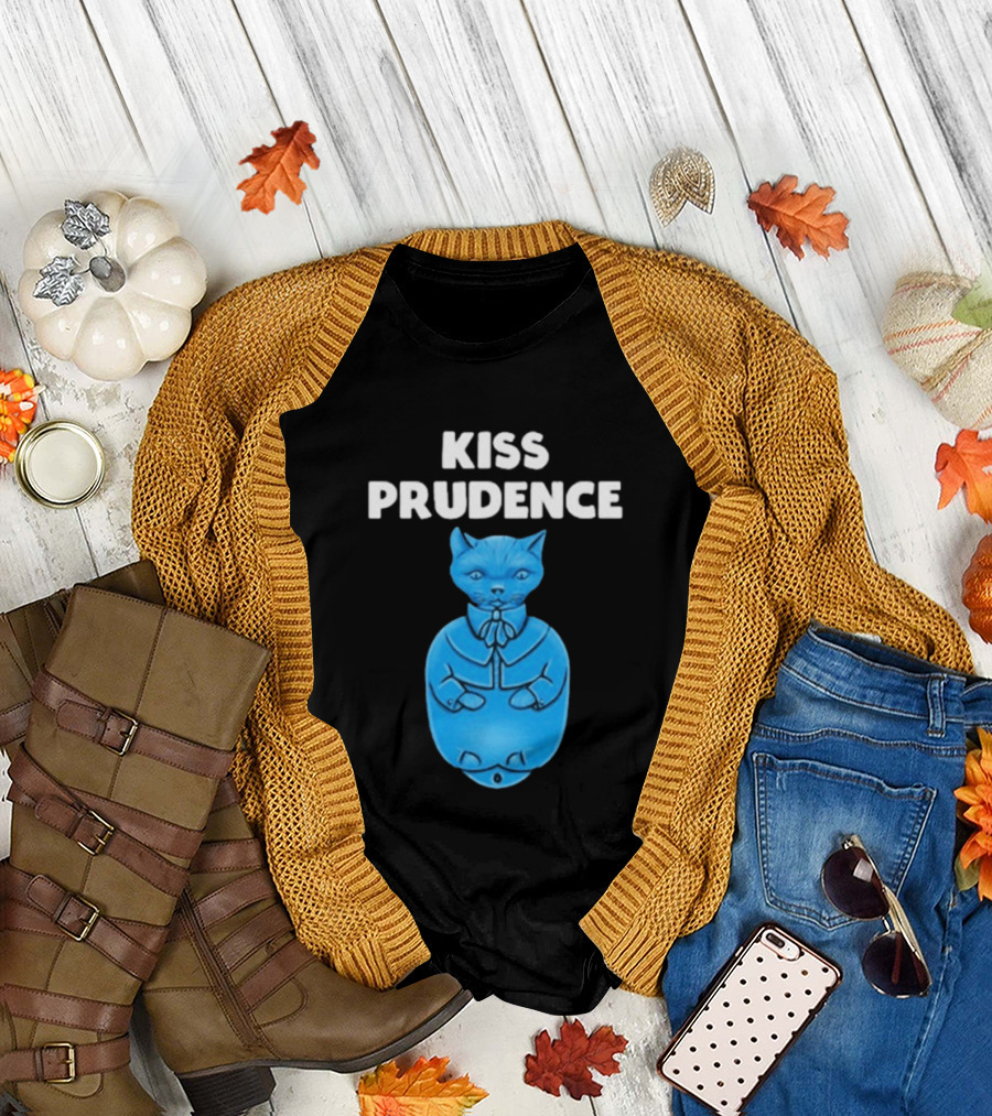Kiss Prudence Happytoast Cat Blue T-Shirt