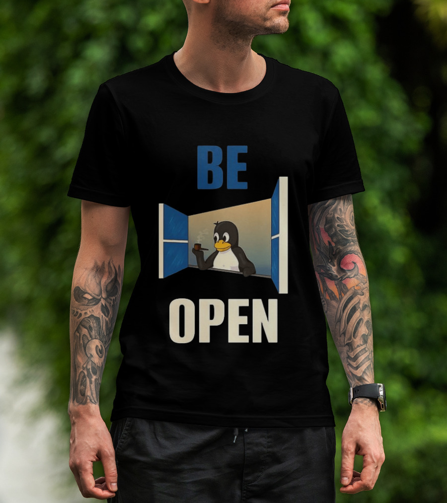 Penguin Be Open Smoking Pipe T-Shirt