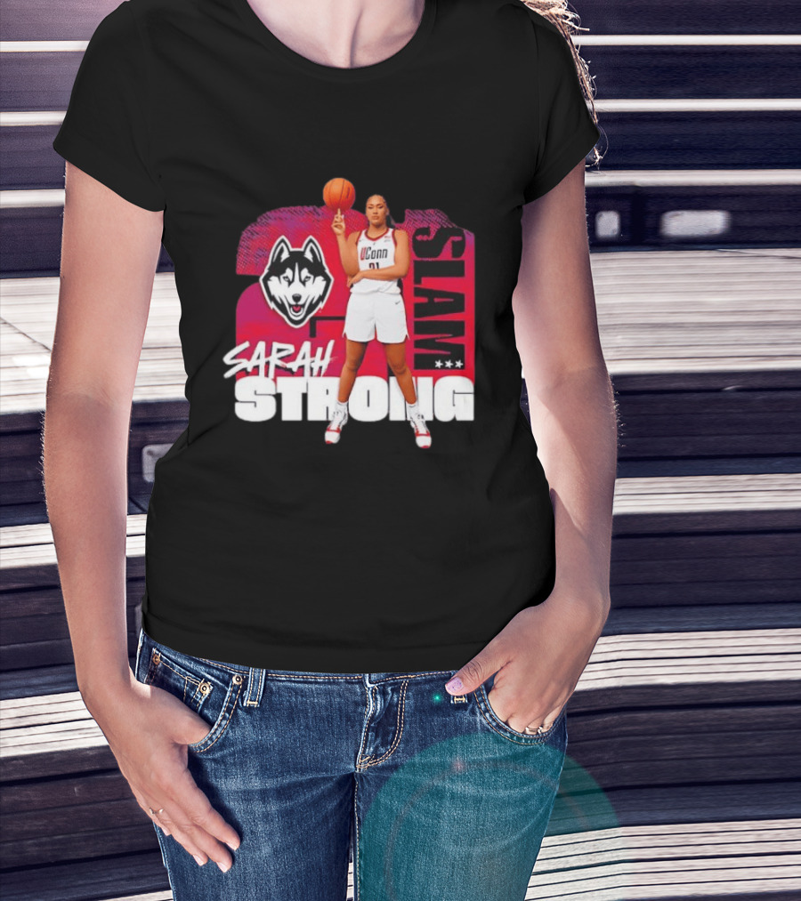 SLAM Sarah Strong UConn Huskies Basketball Player T-Shirt