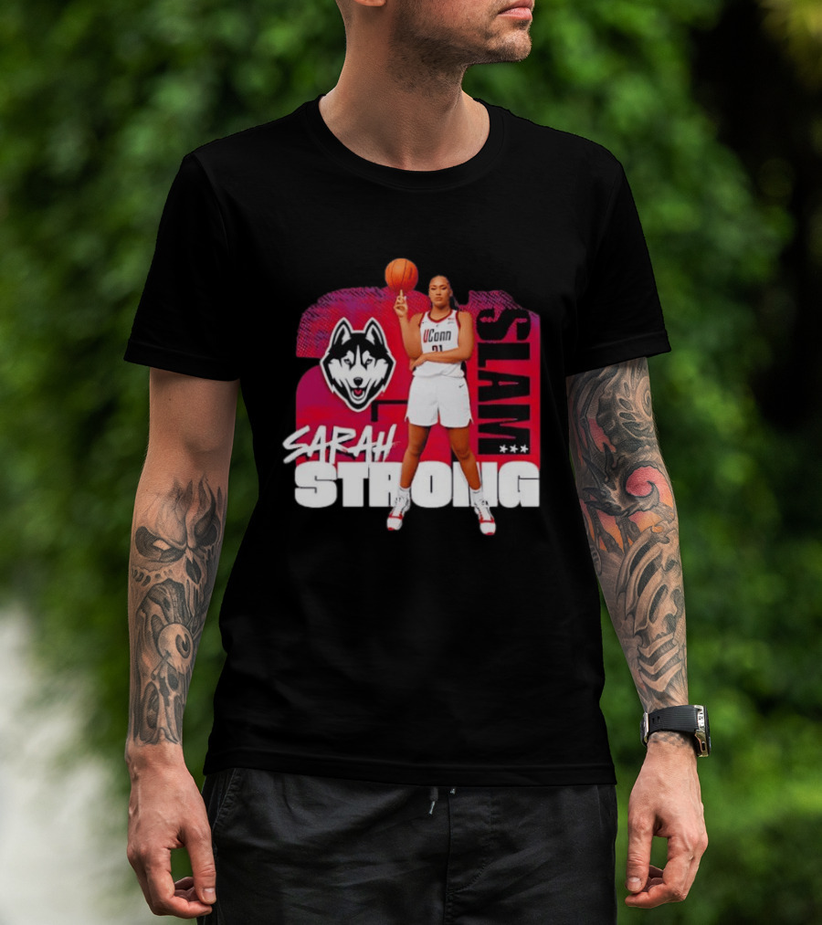 SLAM Sarah Strong UConn Huskies Basketball Player T-Shirt