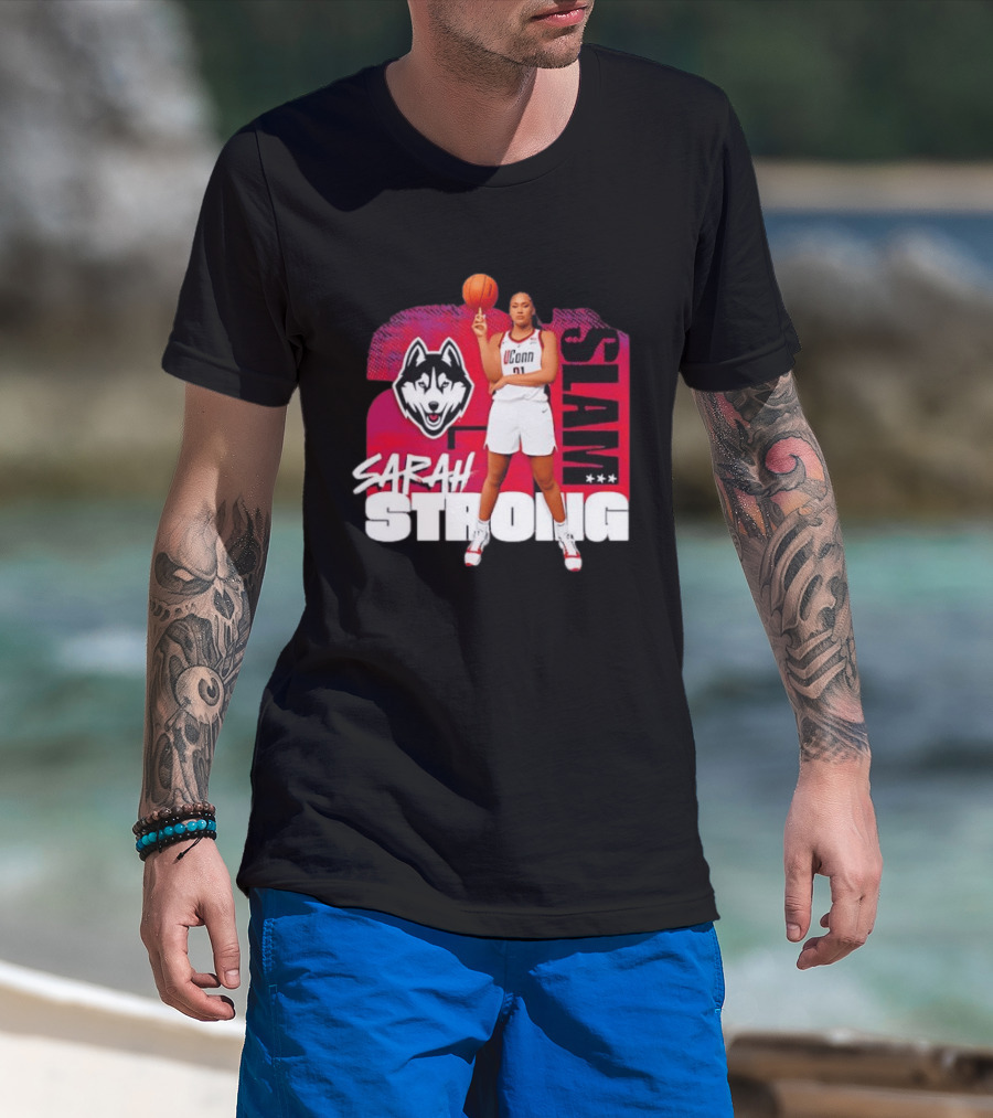 SLAM Sarah Strong UConn Huskies Basketball Player T-Shirt