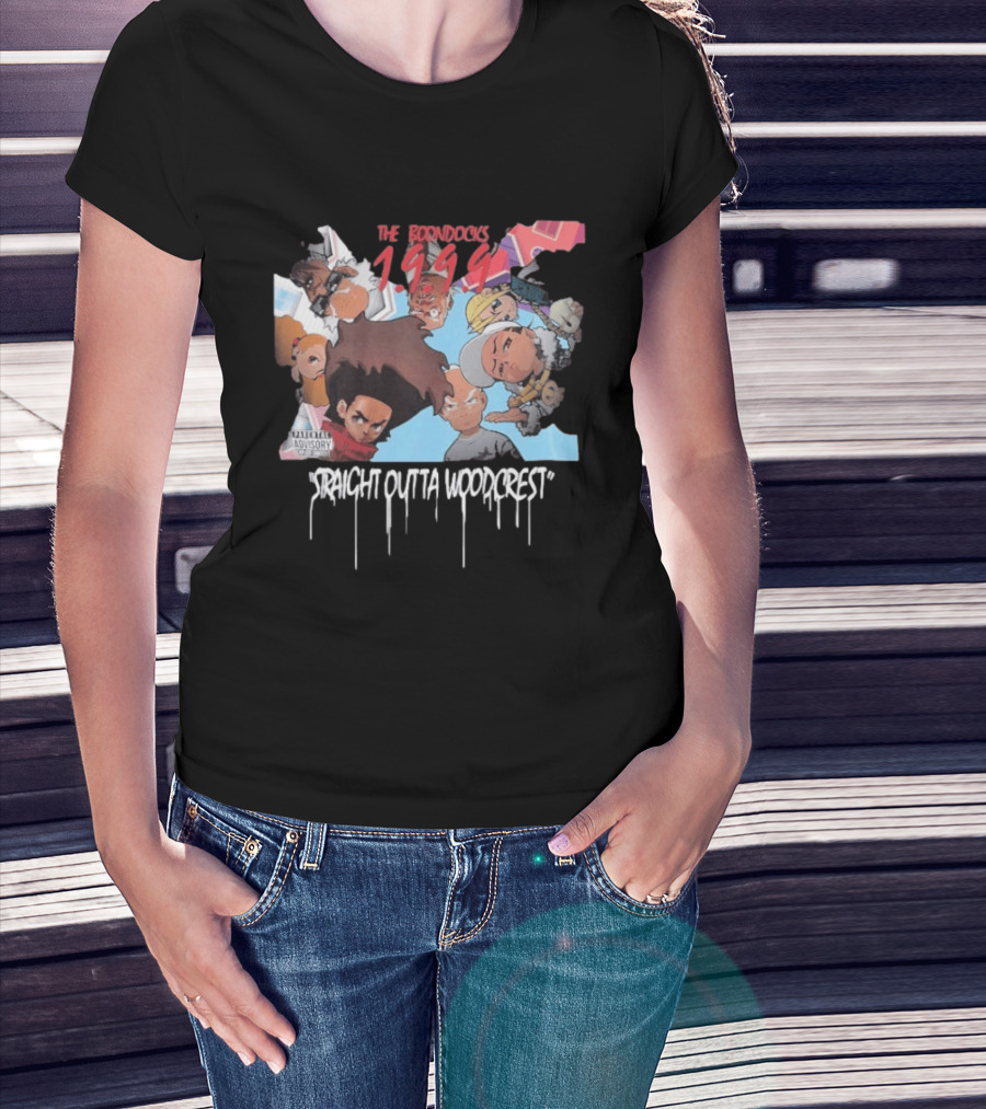 The Boondocks 1999 Straight Outta Woodcrest Parental Advisory T-Shirt