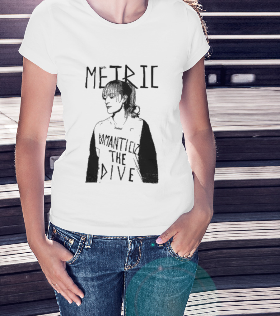 Metric Romanticize The Dive Bold Black And White T-Shirt