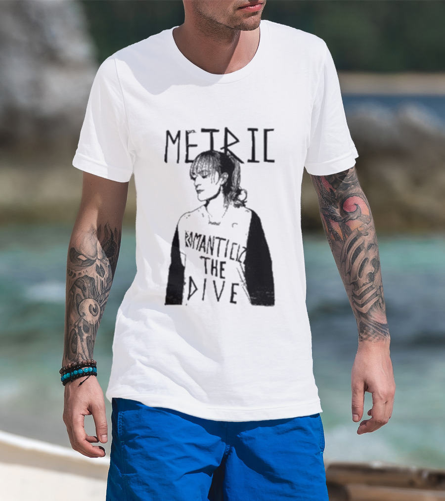 Metric Romanticize The Dive Bold Black And White T-Shirt