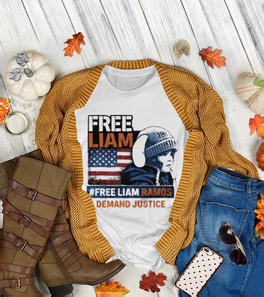 Free Liam Ramos Demand Justice American Flag Ice Hat T-Shirt