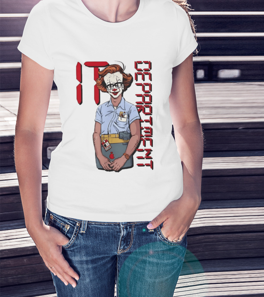 Pennywise IT Department Nerd Humor T-Shirt