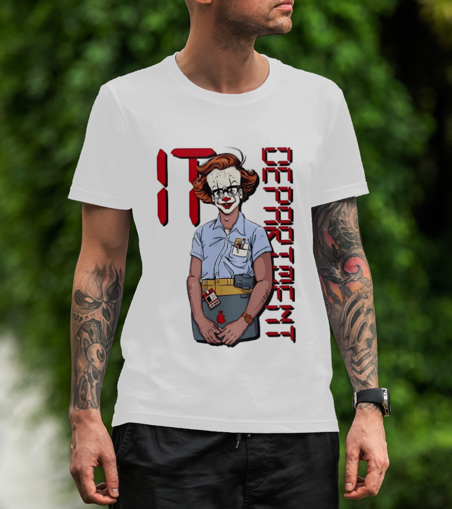 Pennywise IT Department Nerd Humor T-Shirt