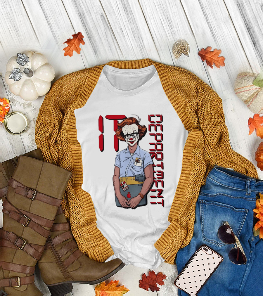 Pennywise IT Department Nerd Humor T-Shirt