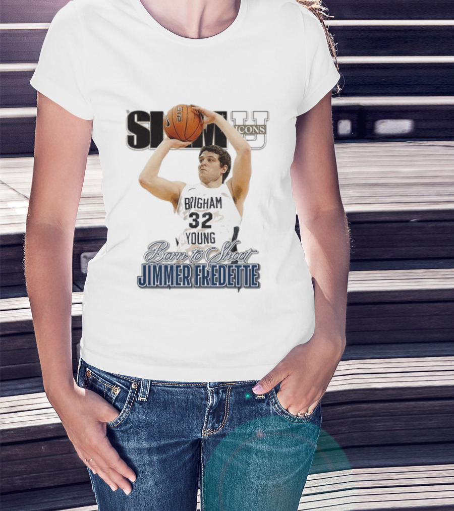Slam U Icons Brigham Young 32 Born To Shoot Jimmer Fredette T-Shirt