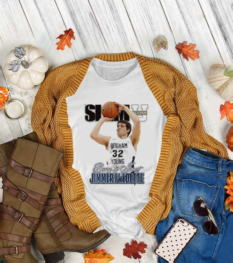 Slam U Icons Brigham Young 32 Born to Shoot Jimmer Fredette T-Shirt