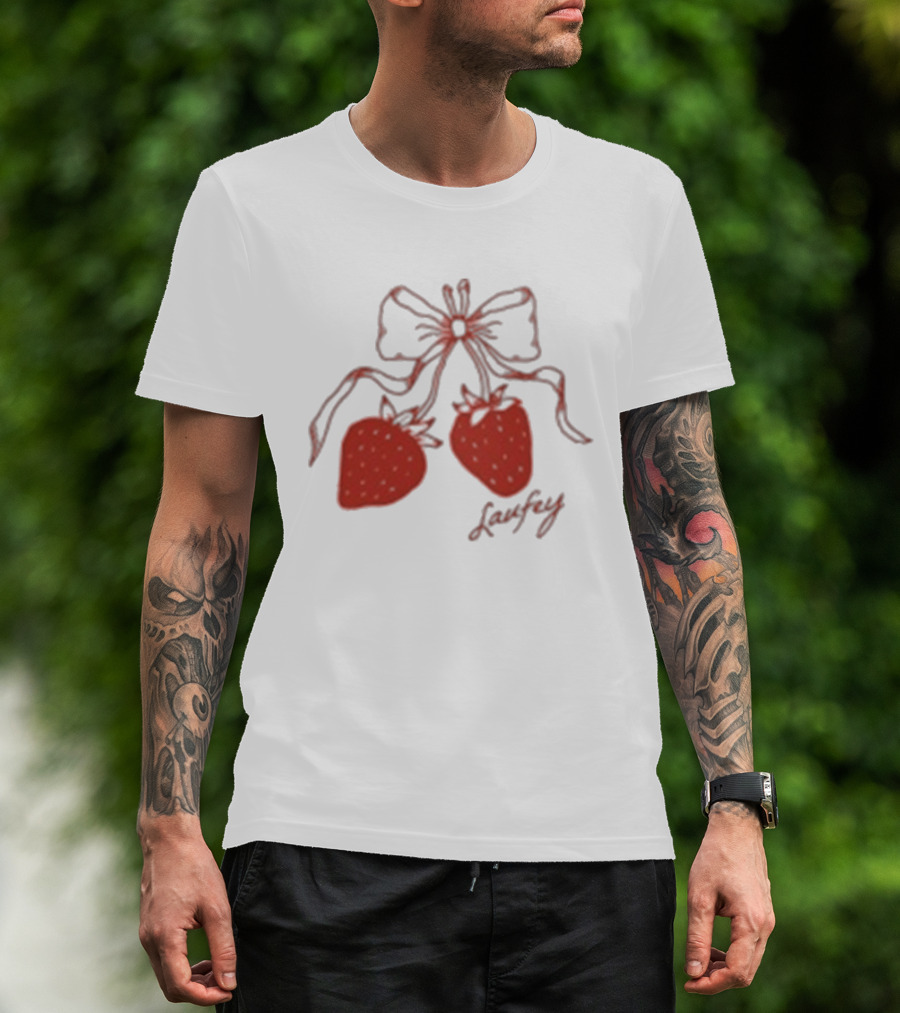 Laufey Strawberry Bow T-Shirt