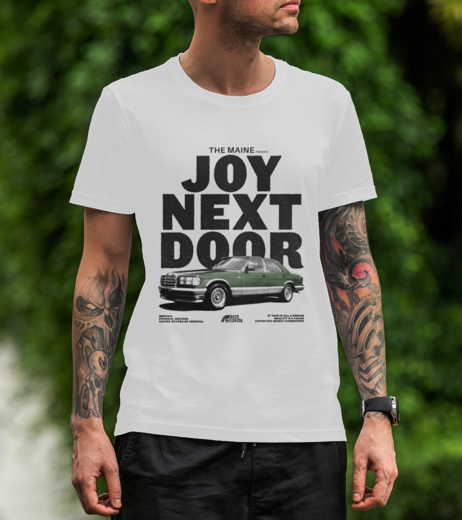 The Maine Joy Next Door Retro Car T-Shirt