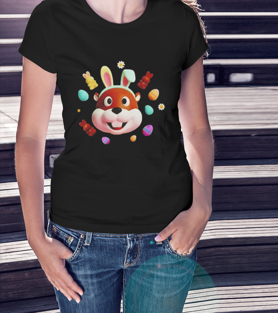 Bucees Easter Bunny Celebration With Colorful Eggs And Gummy Bears T-Shirt