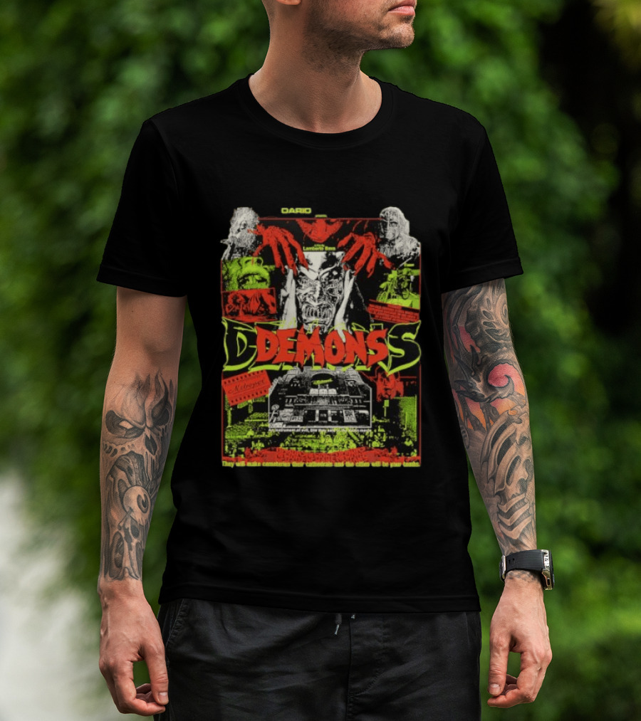 Dario Argento Demons 80s Horror Cult Movie Retro Visuals Gruesome Cinematic Experience T-Shirt