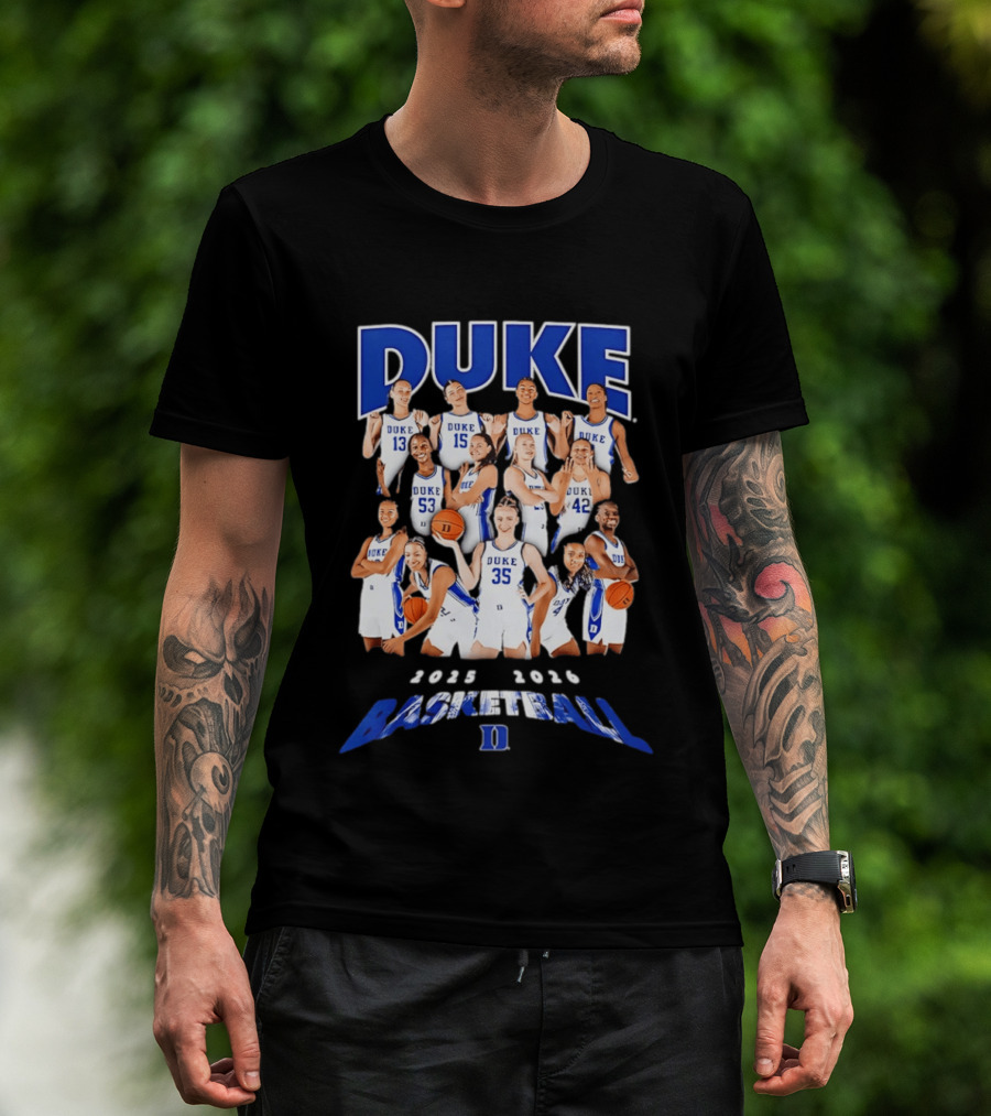 Duke Blue Devils Women's Basketball Team 2025 2026 Collage T-Shirt