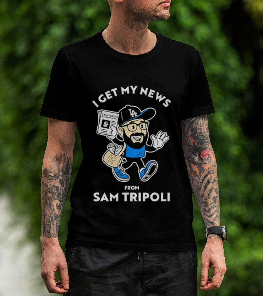 Sam Tripoli Los Angeles News Character LA Cap T-Shirt