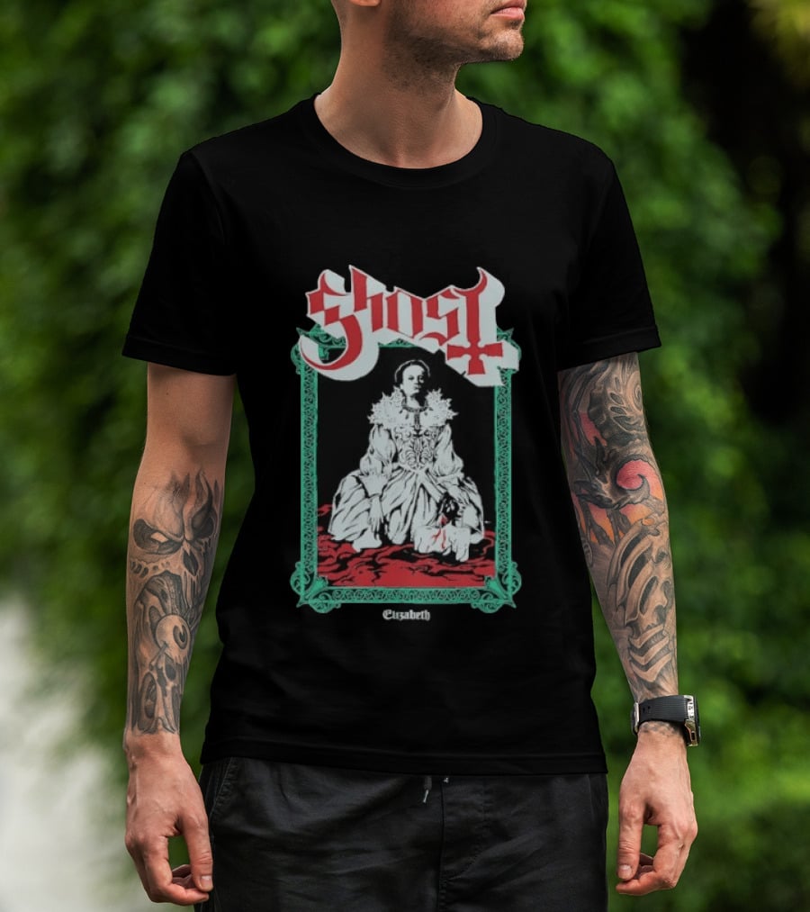 Ghost Elizabeth Gothic Baroque Style Pale Queen T-Shirt