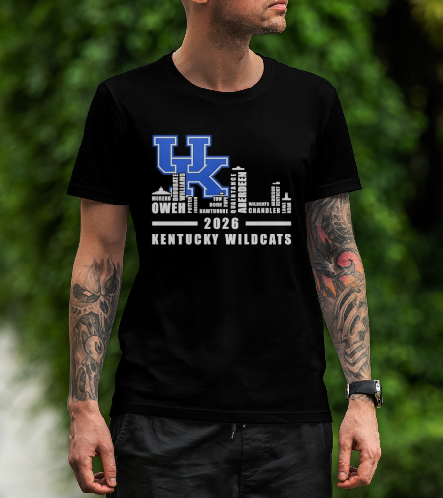 Kentucky Wildcats UK Logo 2026 Skyline Owen Players T-Shirt