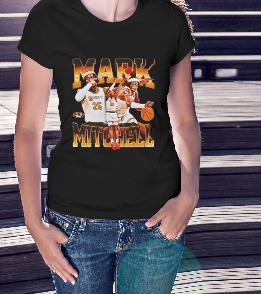Mark Mitchell Missouri Basketball 25 Mizzou Tigers T-Shirt