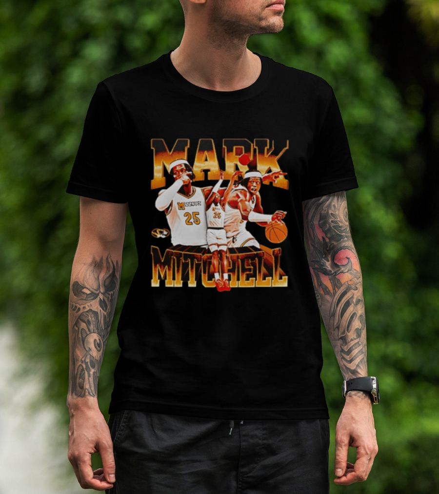 Mark Mitchell Missouri Basketball 25 Mizzou Tigers T-Shirt