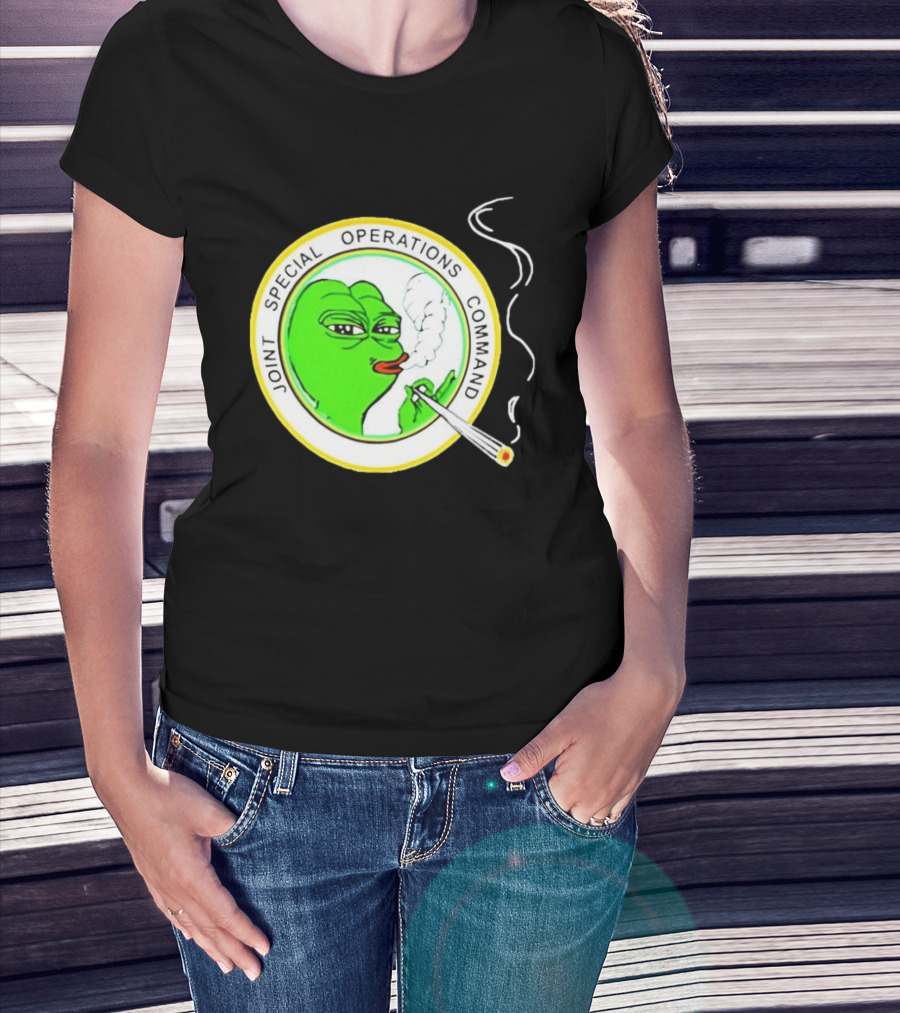 Sad Pepe Smoking Meme Joint Special Operations Command T-Shirt