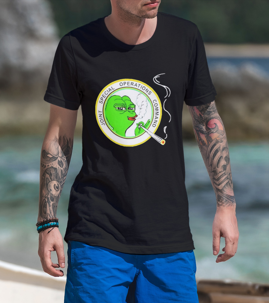 Sad Pepe Smoking Meme Joint Special Operations Command T-Shirt