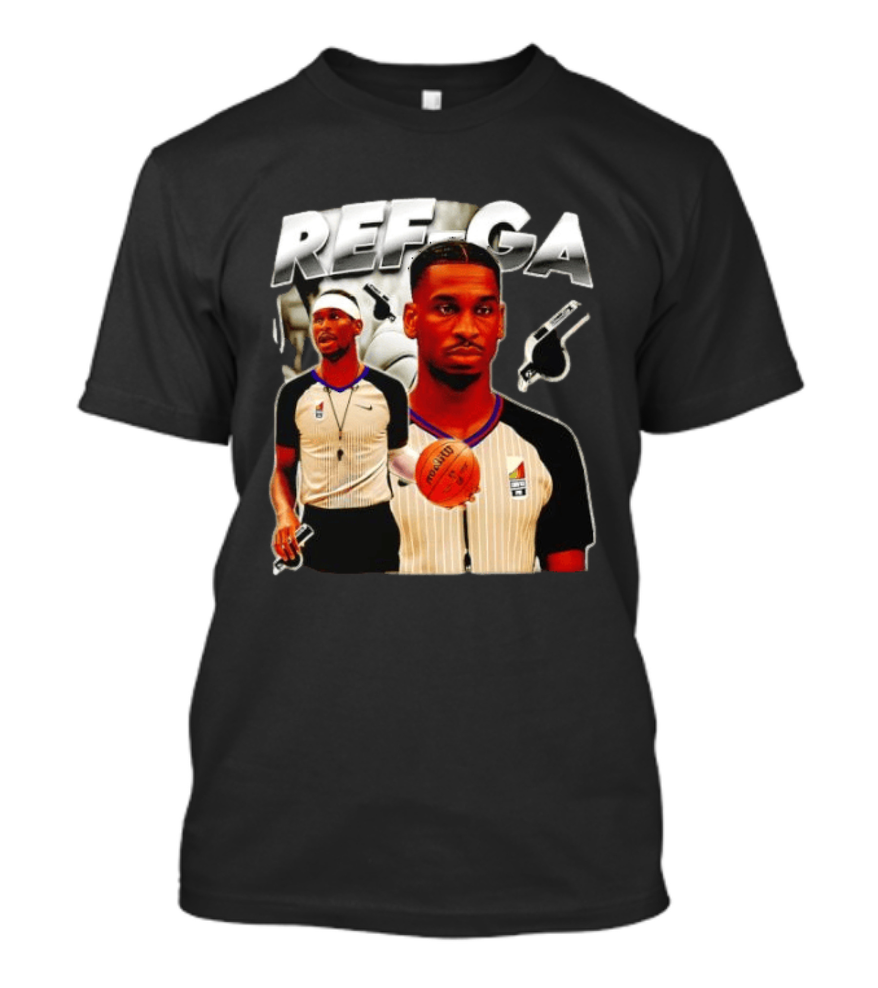 Shai Gilgeous Alexander Basketball Referee Whistle Court Game T-Shirt