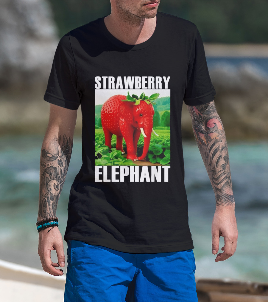 Strawberry Elephant Brainrot T-Shirt