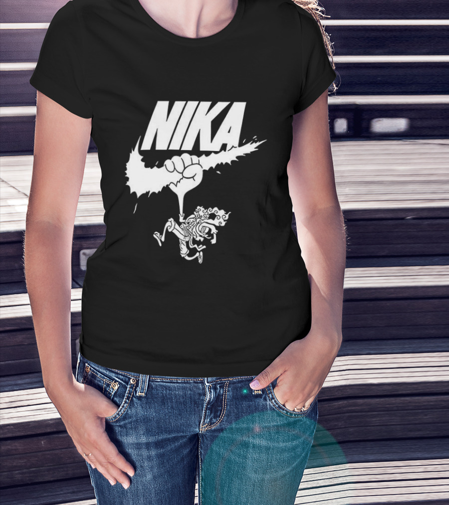 Nika Sun God One Piece Fist Logo Anime T-Shirt