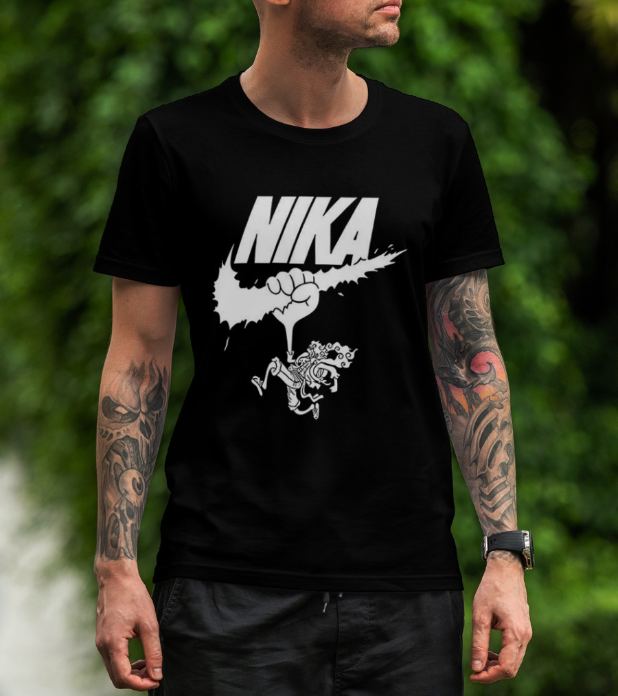Nika Sun God One Piece Fist Logo Anime T-Shirt