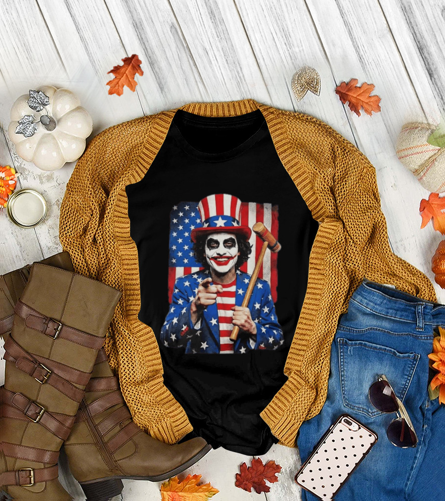Uncle Jimmy USA Flag Joker Parody Patriotic Costume T-Shirt