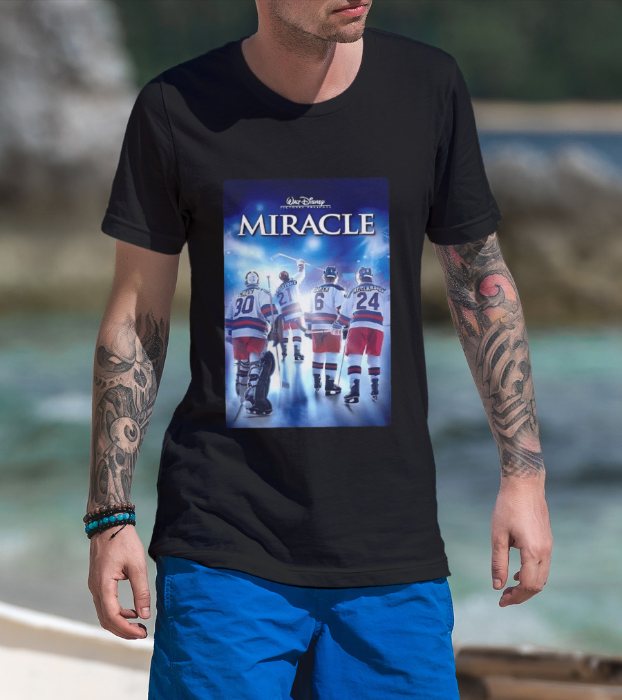 Walt Disney Pictures Presents Miracle NHL Craig Eruzione Baker McClanahan T-Shirt